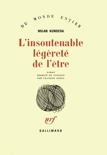 Cover of The Unbearable Lightness of Being (1984) – Gallimard