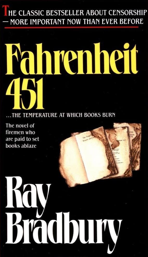 Cover of Fahrenheit 451 (1987) – Del Rey