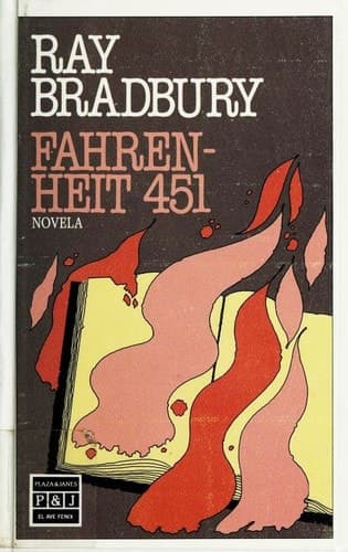 Cover of Fahrenheit 451 (1985) – Plaza & Janés