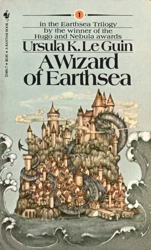 Cover of A Wizard of Earthsea (1979) – Bantam Books