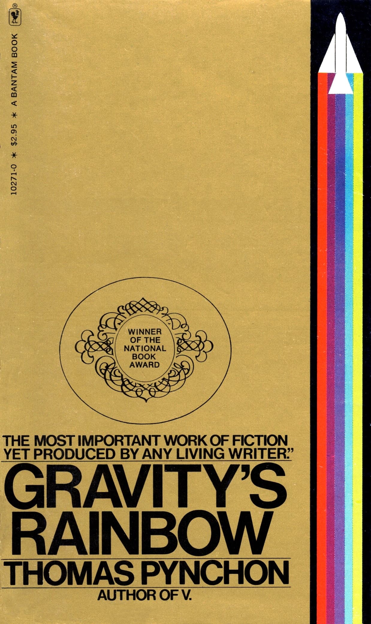 Cover of Gravity's Rainbow (1973) – Bantam