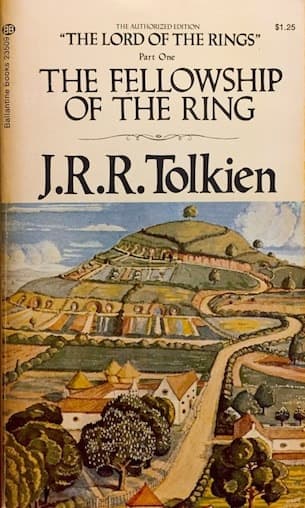 Cover of The Fellowship of the Ring (1976) – Ballantine Books